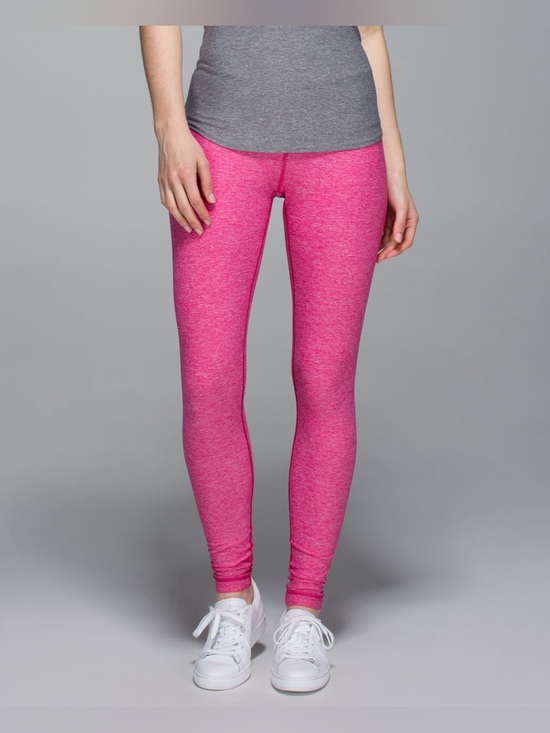 lululemon athletica Pants - Lululemon Wunder Under Leggings Heathered Jewelled Magenta Size 8